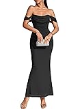 KUTUMAI Off The Shoulder Maxi Long Dress Corset