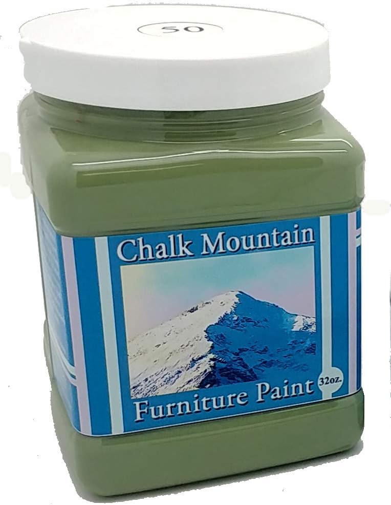 Quality Chalk Furniture Paint. Zero VOC and Low Odor. 54 Beachy and Earthy Colors. (32oz #50 Patina Green)