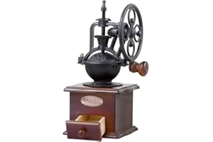 Manual Coffee Grinder,Hand Crank Coffee Grinders Vintage Style Hand Coffee Grinder Roller Classic Coffee Mill, Bean Grinder,R