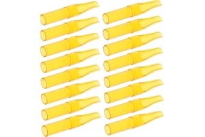 Baluue Disposable Tattoo Tips 50pcs Yellow Plastic Needle Tips Small Professional Tattooing Tools