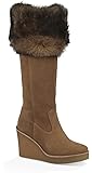 UGG Womens Valberg Suede Wedge Knee-High Boots