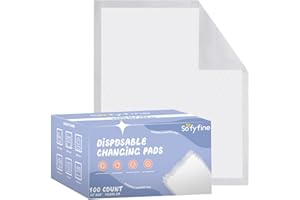 SOFYFINE Large Thicken Disposable Changing Pads for Baby 18" x 30"Portable Changing Diaper Liners for Mess Free Travel, Leakproof Incontinence Bed Pads,Waterproof Table Protector Mat, Toddler Pee Pads