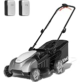 Litheli 18-inch 40V Brushless Lawn Mower for Garden Yards, Lightweight Cordless Lawn Mower Battery Powered with 6-Position Height Adjustment, 2x5.0Ah Battery Included