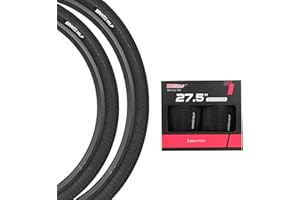 BWSHLF Replacement Mountain Bike Tires, 20/24/26/27.5/29Inch Size, 2 Pack Black Folding MTB Bicycle Tire, Black/Brown Side