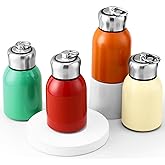 Mifoci 4 Pcs 10oz Mini Water Bottles Stainless Steel Slim Insulated Thermal for Hot Cold Drink Thermal Small Vacuum Portable Water Bottle for Women Gifts Travel Camping Hiking (Bright Color)