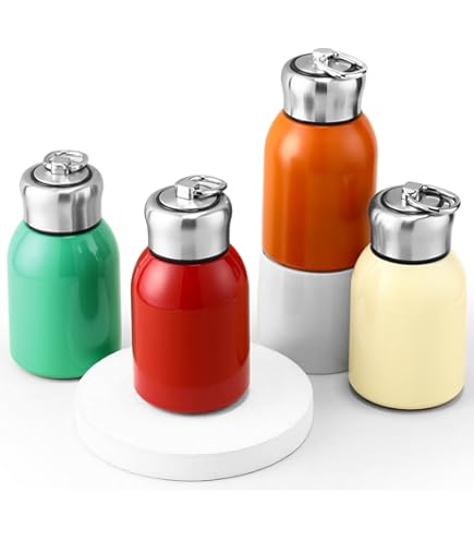 2 Pack Mini Insulated Stainless Steel Water Bottles - 10oz Leakproof Thermos For Travel, School, Or Camping, Silicone Non-Slip Base