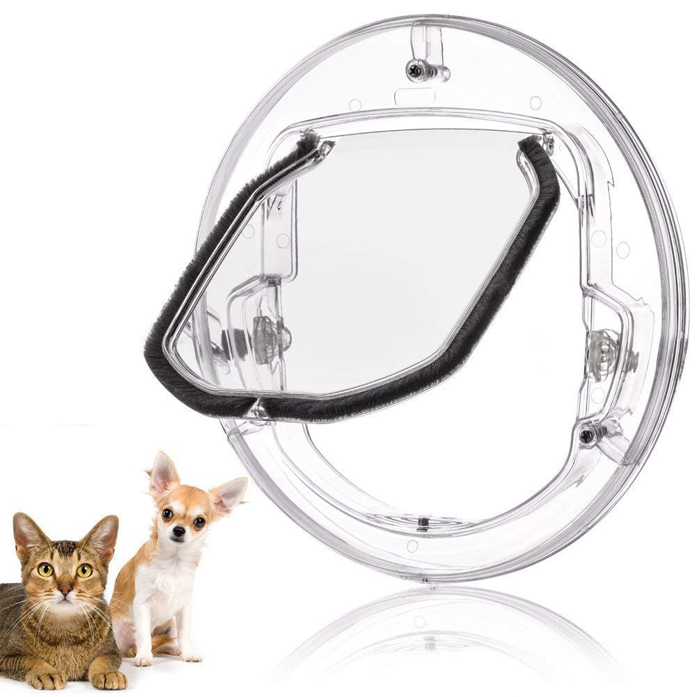 TOPINCN Pet Door Cages for Glass Window Door With Flap for All Cats And Small Dogs