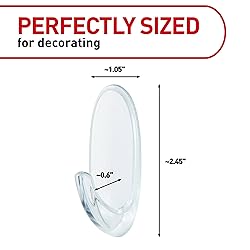 Command Medium Clear Wall Hooks, 7 Wall Hooks and