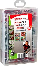 fischer Duopower Plug Set Profibox 160pc Red Grey with Screws view 2