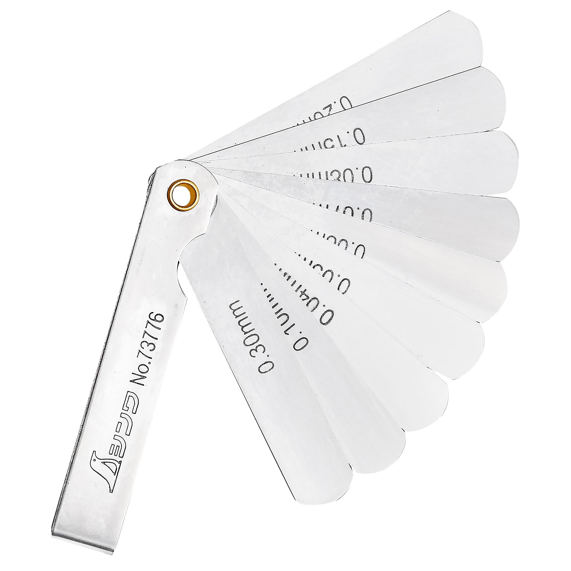 シンワ測定 Shinwa Rules Co. 73776 Japanese Penguin Brand High Precision Feeler Gauge Micrometer 0.04-0.30MM 9-Piece Set 75MM Alloy Steel Caliper