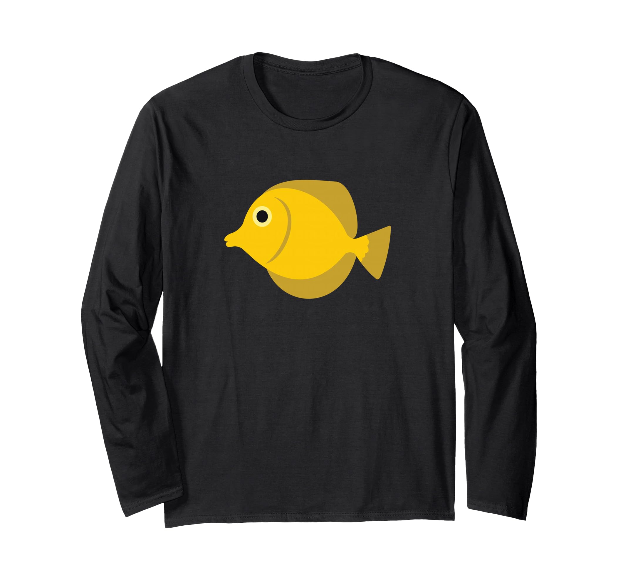 Yellow Tang Fish Print Long Sleeve T-Shirt