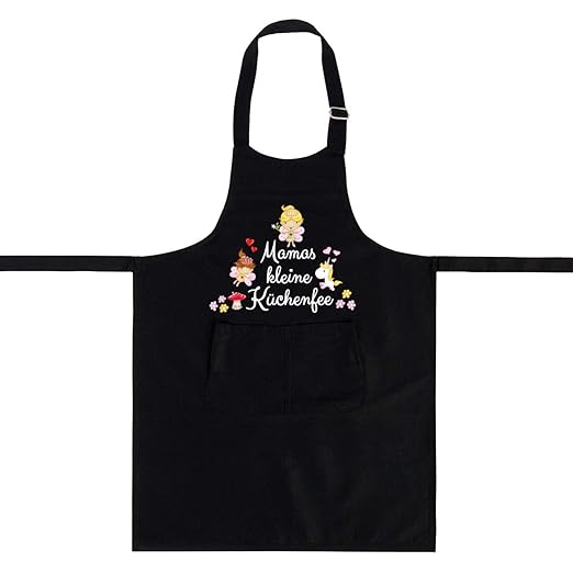 WANDKINGS Kinderschürze Mamas Kleiner Helfer Wähle Farbe GRÜN