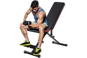 AIDOLY Weight Bench, Adjustable Workout Bench for Home Gym, Foldable Bench Press for Full Body Strength Training, 795LBS Capacity, Incline Decline Sit-Up Benches