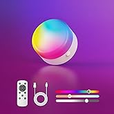 Rechargeable Shower Light with Silicone Cover, 4000mAh, RGBW, Wireless Waterproof LED Shower Lights for Inside Shower, Remote Control & Magnetic Mount, Shower Lamp for Bathroom Closet Bedroom, 1 Pack