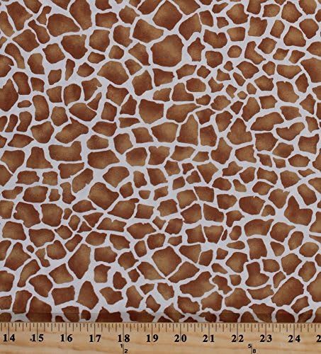 Cotton Tallest Giraffe Skin Print Animal Skins Cotton Fabric Print by the Yard CX6924-Tanx-D