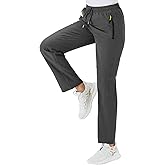 BGOWATU Women's Hiking Cargo Pants Quick Dry Lightweight Water Resistant Joggers Pants Zipper Pockets