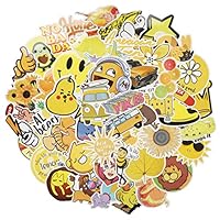 Yellow Series Stickers (70 PCS) Cute Stickers for Laptop, Hydro Flask,Water Bottle,Skateboard Phone - Aesthetic Stickers - Stickers for Teens, Adults, Kids - Sticker Pack - Vinly Waterproof