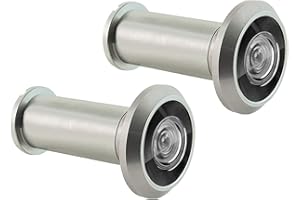 NUK3Y PRODUCTS K3 Nuk3y 220 Degree Wide Angle Heavy Duty Door Viewer (2 Pack, Satin Nickel)