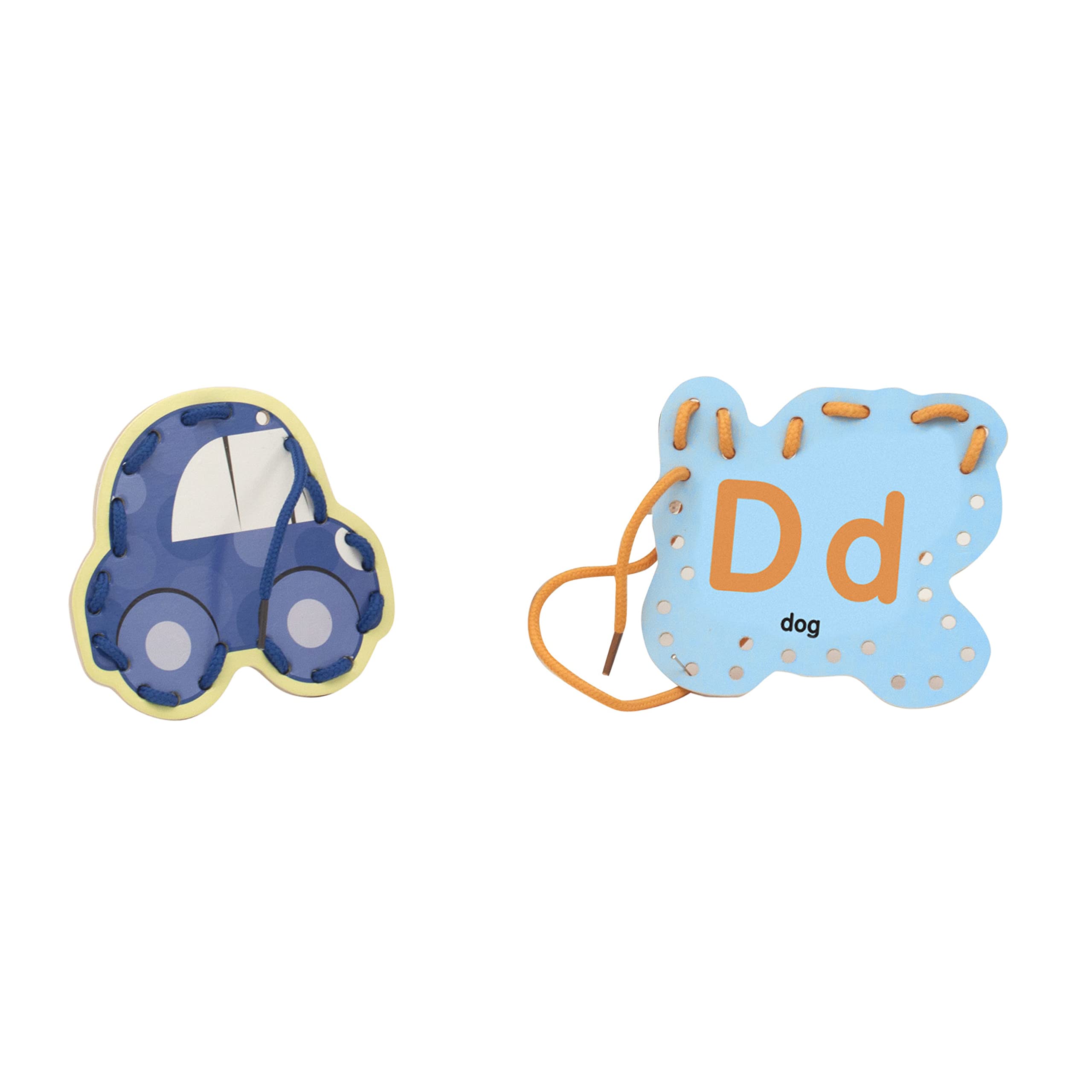 Melissa & Doug Alphabet Wooden Lacing Cards With Double-Sided Panels and Matching Laces