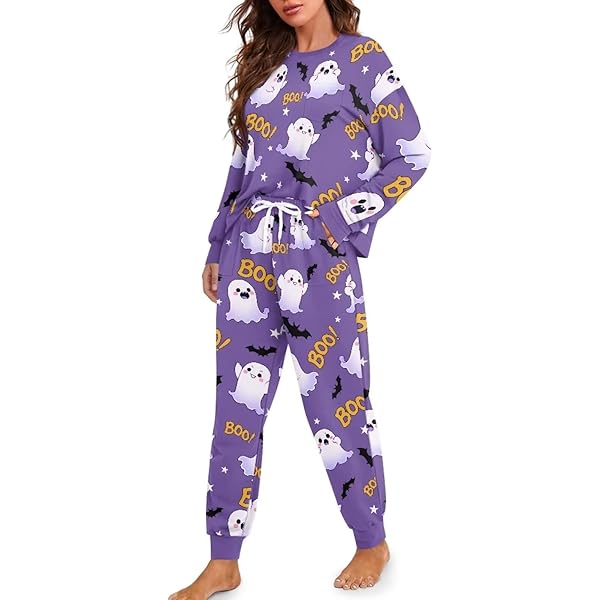 Amazon.com: TOFRIMADE Soft Pajamas for Women Halloween Skull