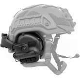 EARMOR M32X Tactical Helmet Headset with Mic, ARC Rail Ear Muffs, NRR 22dB | Noise Canceling Ear Protection for Airsoft, Military &amp; Hunting | IPX-5 Waterproof | Kenwood/Baofeng Compatible