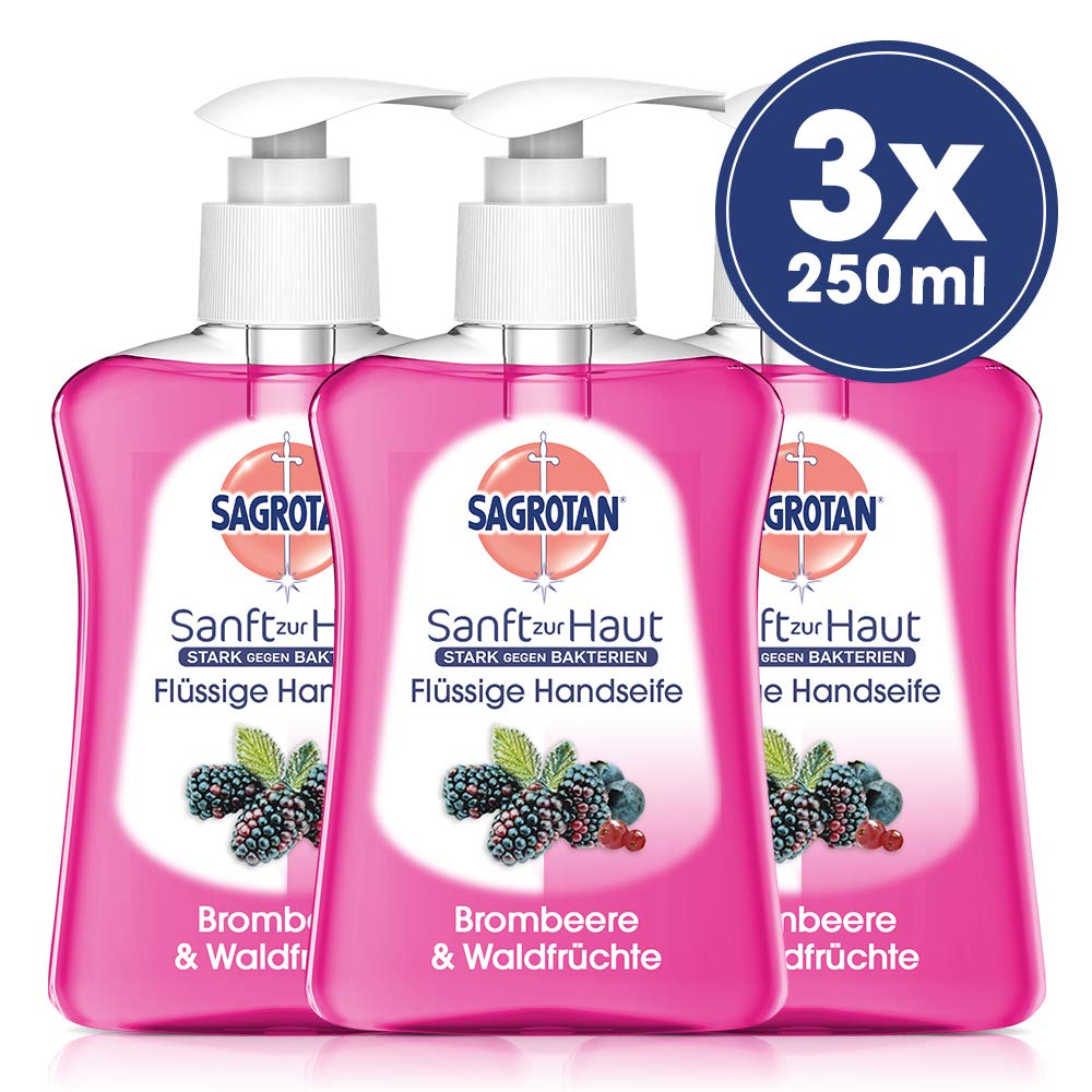 Sagrotan Handseife Aloe Vera – 5x250 Ml, Antibakterielle Flüssigseife Mit Pflegeformel, Dermatologisch Getestet