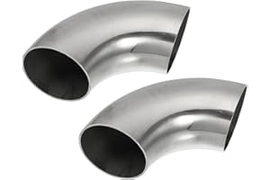 TUCKBOLD 90 Degree Mandrel Bend Elbow Tube OD 2.25" Inch 304 Stainless Steel Reusable | Exhaust Elbow Pipe Stair Handrail Tub