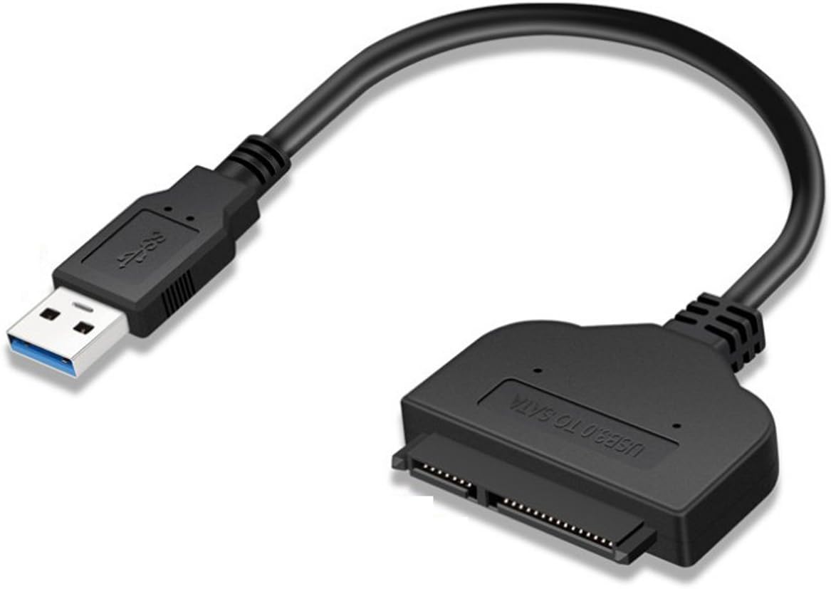 YN-X USB 3.0 to 2.5” SATA III Hard Drive Adapter ，USB 3.0 to 22Pin SATA Adapter Cable, SATA to USB3.0 External SSD HDD Cable for 2.5 Inch SSD HDD SSHD Hard Disk Drive
