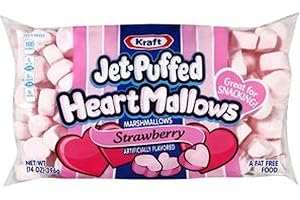 Kraft Jet-puffed Heartmallows Strawberry Flavored Marshmallows 8 Oz Package