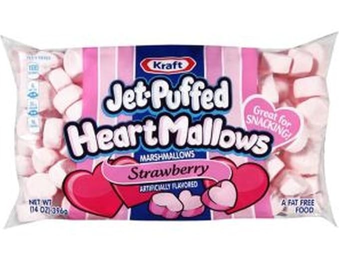Kraft jet-puffed heartmallows marshmallows strawberry (600699001397)