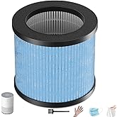 TPAP002 HEPA Replacement Filter, Compatible with TOPPIN TPAP002 Air Purifier and Comfy Air C1, 3-in-1 True HEPA and Activated Carbon Pre-Filter, Part# TPFF002, 1-Pack