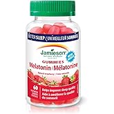 Jamieson Melatonin 2.5 mg Gummies Natural Strawberry Flavour, Improves Sleep Quality, Increases Sleep Time, and Helps Reset t