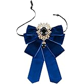 GHTIYLP Velvet Bow Ties for Men and Women Pre-tied Rhinestone Bow Tie for Tuxedo Party Prom Holiday