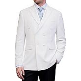Men's Double Breasted Blazer Slim Fit Formal Sport Coat Jacket for Business Wedding