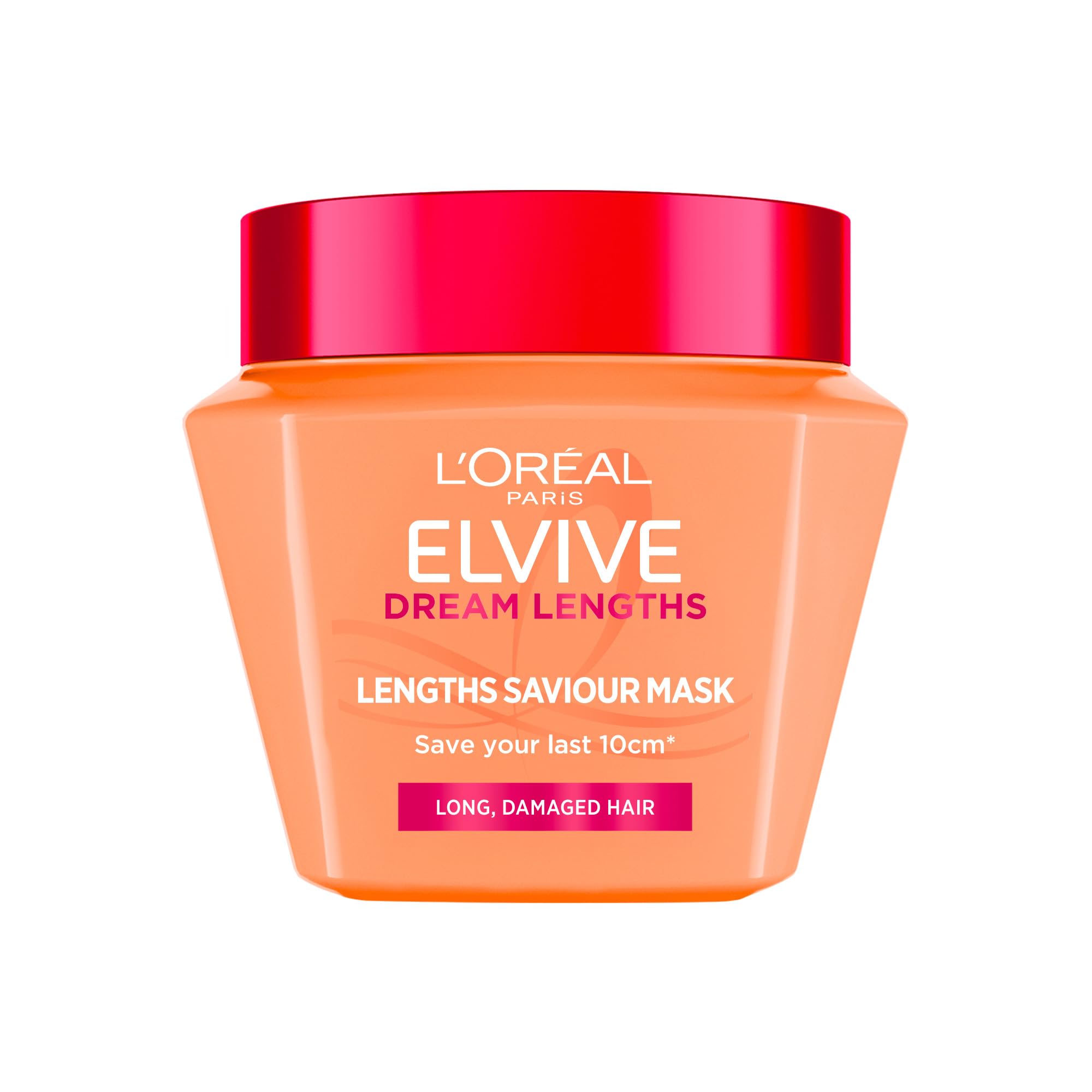 L'Oréal Paris Hair Mask For Long Damaged Hair, Elvive Dream Lengths Saviour Mask With 15% Restoring Castor Oil And Keratin, Reinforces Lengths And Repairs Damage From Root To Tip For Shiny Hair