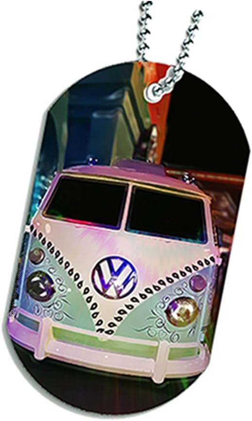 Volkswagon Van Art Dog Tag Necklace