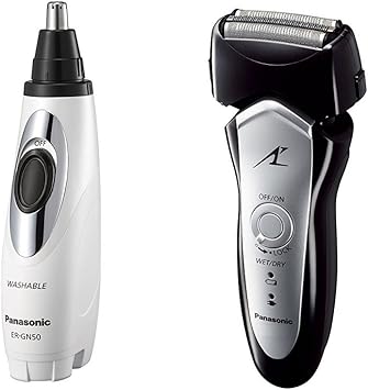 Amazon パナソニック エチケットカッター ホワイト Er Gn50 W11 ラムダッシュ メンズシェーバー 3枚刃 お風呂剃り可 黒 Es Ast2a K セット Amazon Co Jp限定 パナソニック Panasonic 鼻 耳毛カッター 通販