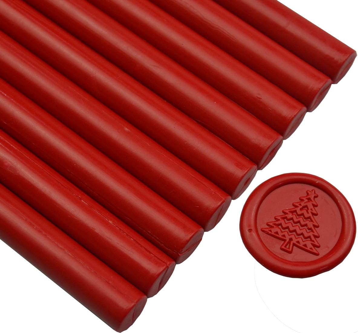Red Wax Seal Sticks for Glue Gun - Great for Wedding Invitations, Cards Envelopes, Snail Mails, Wine Packages, Gift Wrapping