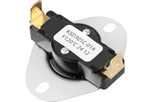 FOSPECTRA Thermal Switch for Fireplace Blower Fan - Wood Stove Fan - Snap Disc Thermal Fan Control - Thermostat Switch,Replacement Part for Wood Stove Thermostat (Activates at 120°F, Deactivates at 105°F)
