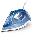 Philips Steam Iron 3000 Series DST3031/20-2,400 W, Constant Steam Output of 40 g/min, 180 g Steam Burst, Ceramic Ironing Sole, Vertical Steam, Blue