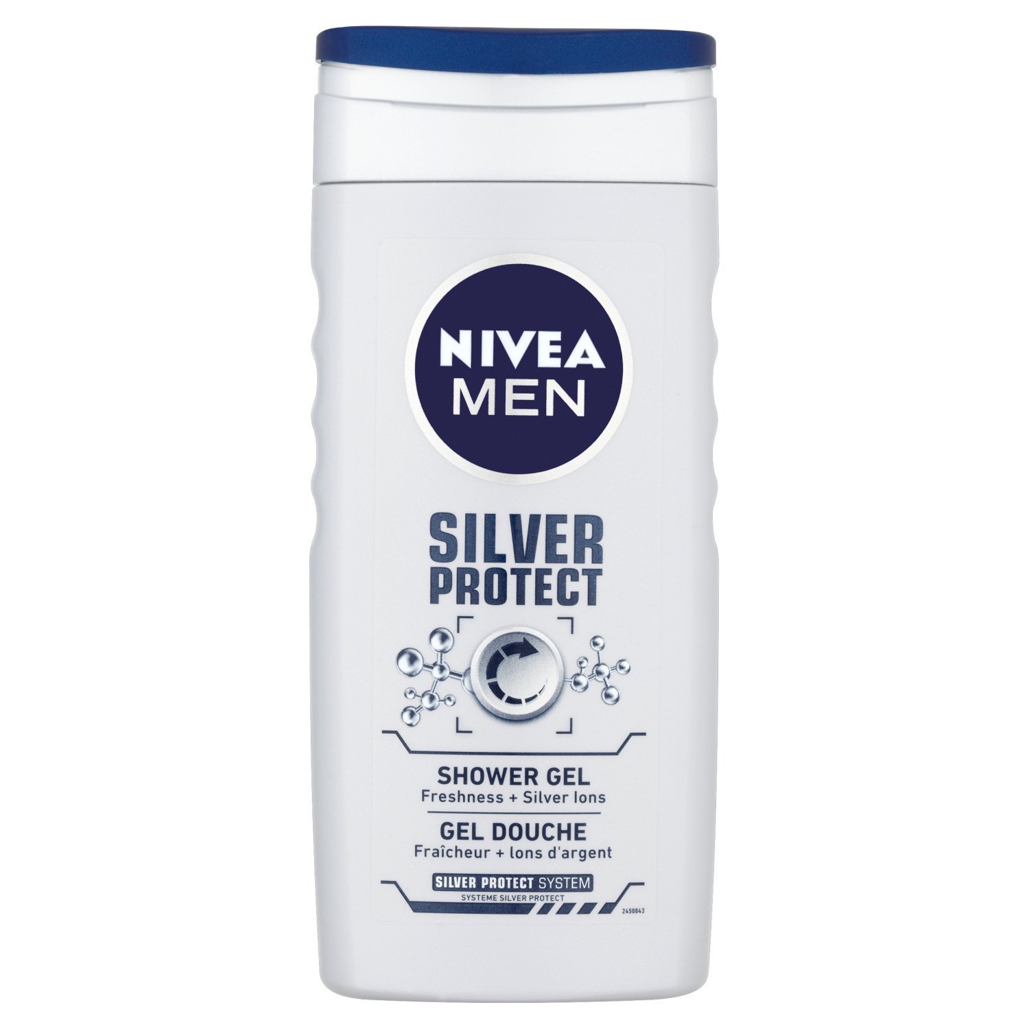 NIVEA MEN Silver Protect Shower Gel Pack of 6 (6 x 250ml), Anti-Bacterial Body Wash with Silver Ions, All-in-1 Shower Gel for Men, Strong NIVEA MEN Shower Gel
