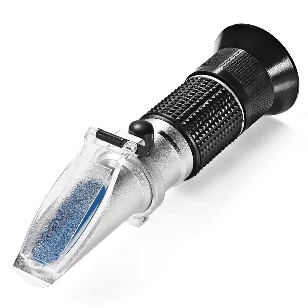 Handheld Brix Refractometer, 0~90% Brix Honey Sugar Content Specific Measurement Tool widely Used in Daily Life, The Manufacture or Production of Sugar, Food, Fruit, Beverages etc