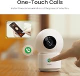 aosu 2K WiFi Indoor Camera Nanny Cam Baby Room Home Pet Monitoring 360 View view 2