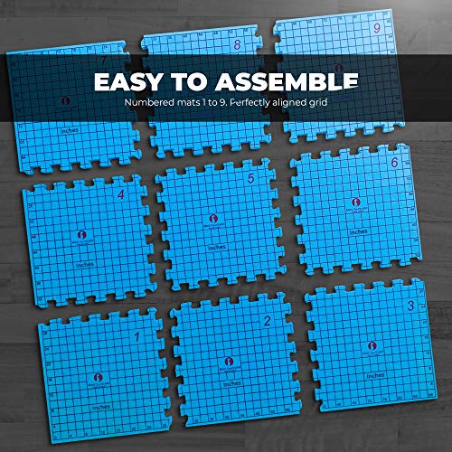 Red Suricata Blocking Mats for Knitting - Extra Thick Blocking Boards - Perfectly Aligned Grid - Bonus Storage Bag - 50 T-pins - Knitting Accessories, Crochet Supplies (Inches Grid)