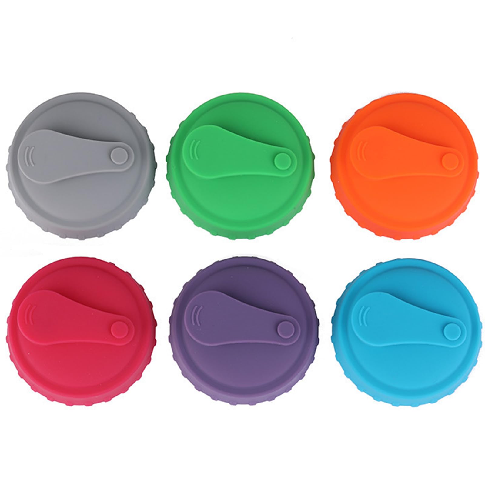 6Pcs Colorful Can Cover Lids Dustproof Reusable Can Toppers Portable Lightweight SpillProof Drink Covers for Drinks Bottle Caps