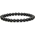 Handmade Gem Semi Precious Gemstone 6mm Round Beads Stretch Bracelet 7" Unisex