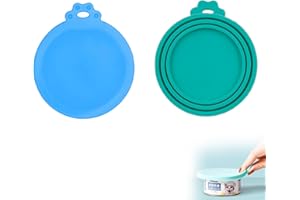 SHELDAMY 2 Pack Pet Food Can Lids, Keep Food Fresh Universal Silicone Can Covers Fit All Standard Size for Dog Cat Food Can Top