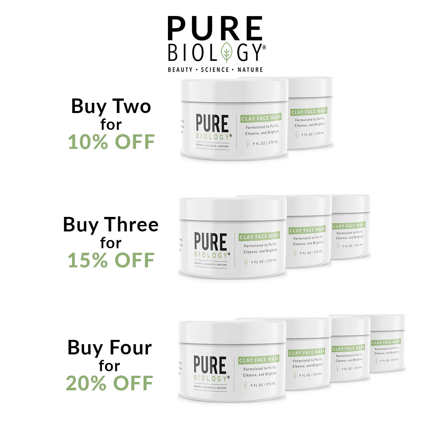 Premium Bentonite Clay Mask – Clinically Proven NaturePep Pea, Collagen, Natural Alpha Hydroxy Acids & Vitamin A, B, C, E Minimize Pores, Acne, Blackheads, Oily Skin & Dark Spots for Face, Men & Women : Beauty
