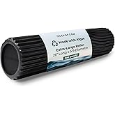 Oceanfoam Tsunami Roller (Black & Charcoal Marbled) - Extra-Large, 26" x 5.9" - Soft, Textured Foam Roller for Physical Therapy, Back Pain, Exercise & Stretching - Yoga, Athletics, & Wellness