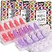 Acrylic Nail Polish Remover Clips, Teenitor Nail Art Soak Off Clips Caps UV Gel Polish Remover Wrap Tool-Purple, Pink, White, 30pcs Nail Clips